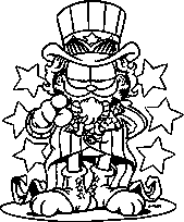 coloriage garfield en dandy